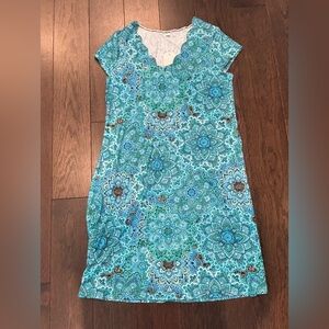 Floral Blue and White Women's Dress